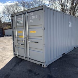 20′ x 8′ x 8.5′ Tall – New **Double Door**Shipping/Storage Container – Wind and Watertight–Gray