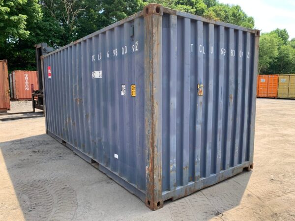 20′ x 8′ x 8.5′ Tall –Used Shipping / Storage Container-Wind and Watertight – Blue - Image 2